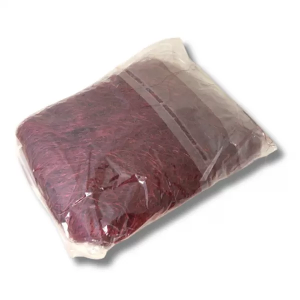 Dekorace - Sisal v sáčku FA 50g vínový