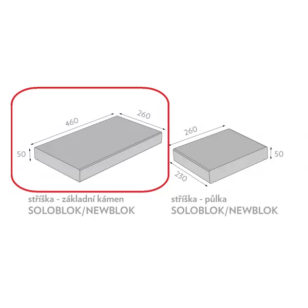 CSB-SOLOBLOK/NEWBLOK stříška colormix noarblanc /80ks