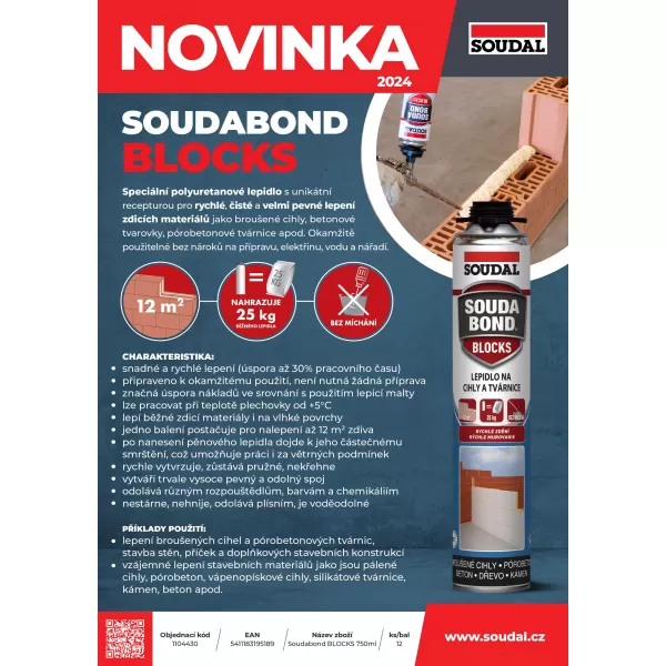 SOUDAL Soudabond BLOCKS 750ml