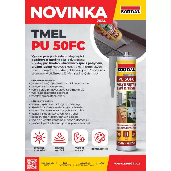 SOUDAL PU 50FC šedý 300ml