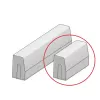 CSB-Obrubník H 15x25x50 půlka šedý/36ks