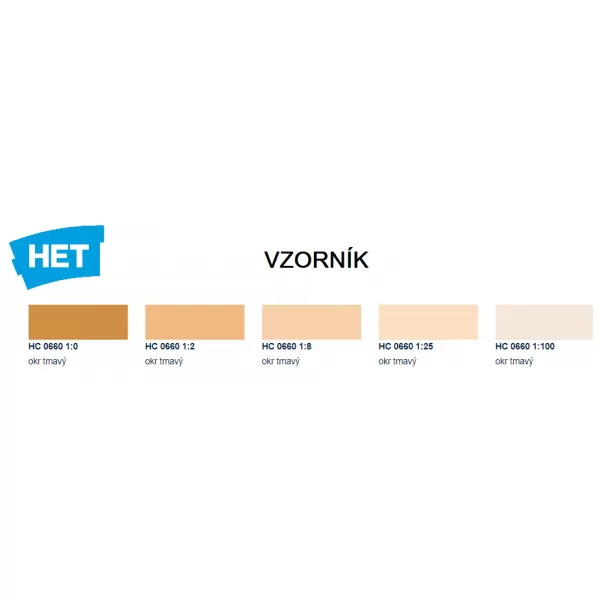 HETcolor 0660 - okr tmavý 1 kg