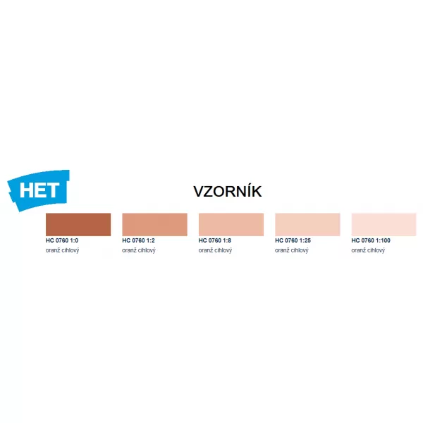 HETcolor 0760 - oranžová cihlová 0,35kg