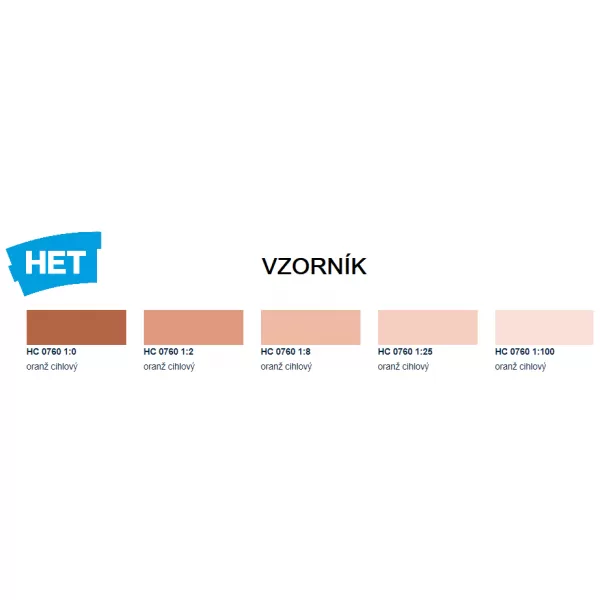 HETcolor 0760 - oranžová cihlová 1 kg