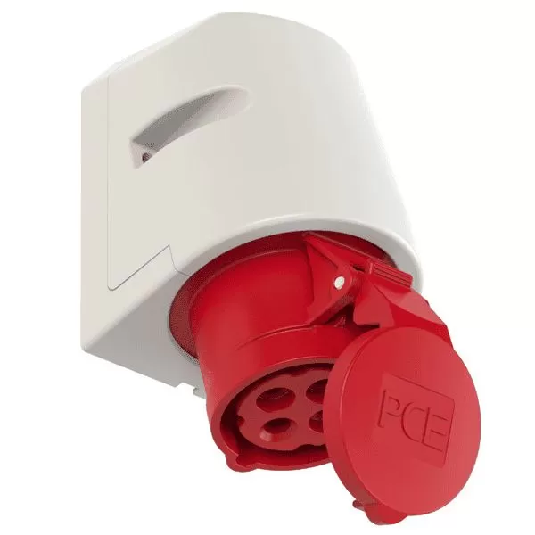 PCE 114-6 Zásuvka nástěnná 4-pólová, 16A/380V, krytí IP 44