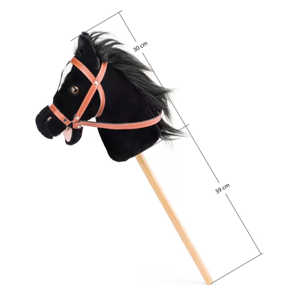 Hobby horse Baron, černý kůň na tyči se zvuky