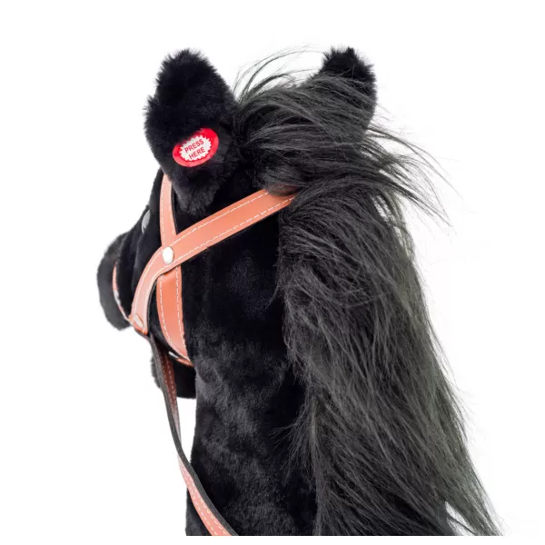 Hobby horse Baron, černý kůň na tyči se zvuky