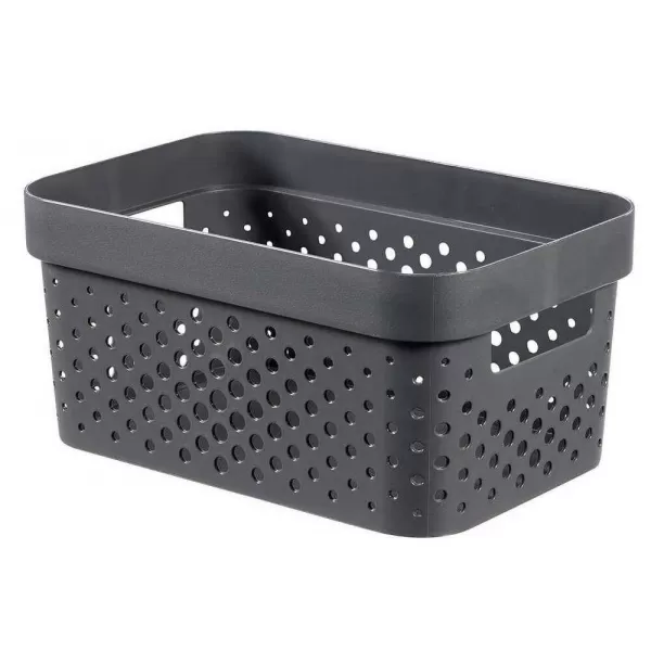 Úložný box INFINITY 4,5l recyklovaný plast tmavě šedý