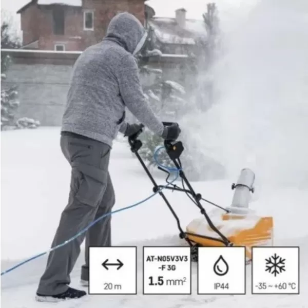 EMOS Počasí odolný prodlužovací kabel 20m/1 zásuvka/černý/silikon/230V/1,5mm2 (P01420W)