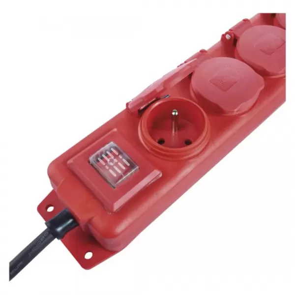 EMOS Prodlužka 4x2P+PE IP 44, 10M,guma/neopren,/P14101/