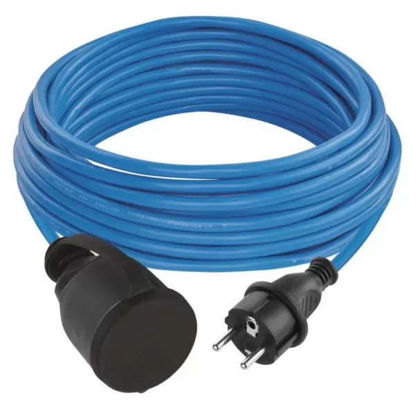EMOS Počasí odolný prodlužovací kabel 10m/1 zásuvka/modrý/silikon/230V/1,5mm2 (P01410W)