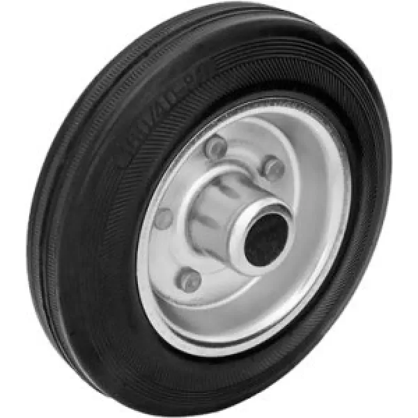 ADOBY Kolečko plné d80/d12/80kg, černý kaučuk, kluzné ložisko