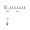 EMOS 120LED XMAS 3AA IP44 8,4M CW D4FC03