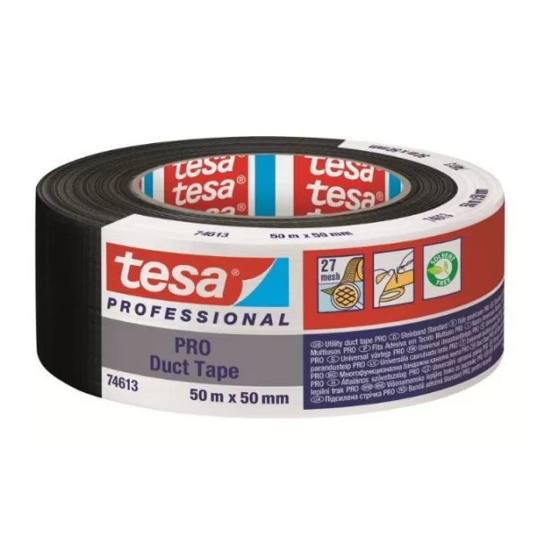 Páska TESA opravná textilní 25x50mm černá Duct Tape