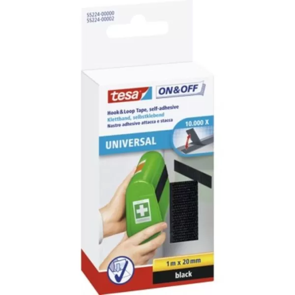 On-Off suchý zip 1mx20mm černý TESA