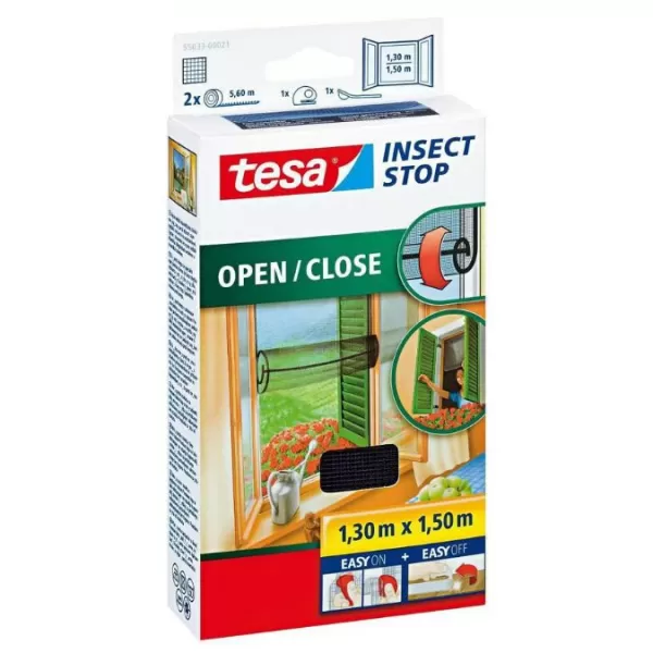 Síť TESA proti hmyzu otevírací 1,5mx1,3m černá