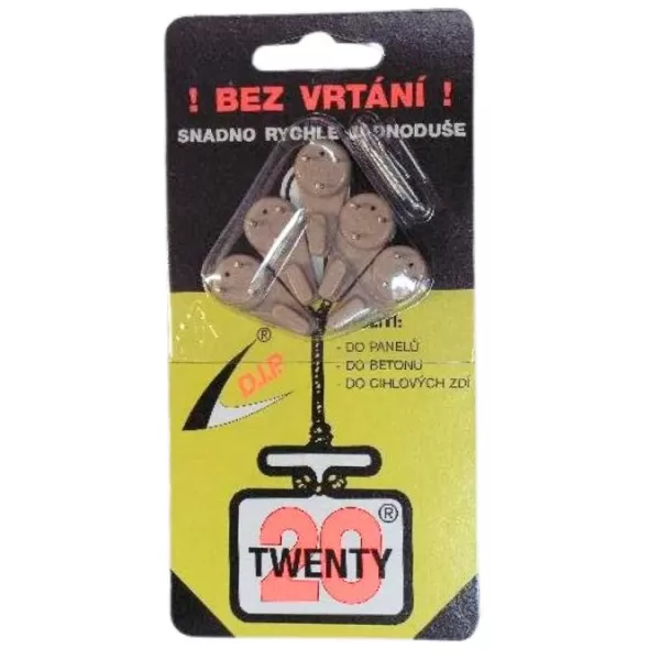 Háček TWENTY UNI.béžový.bal=5ks