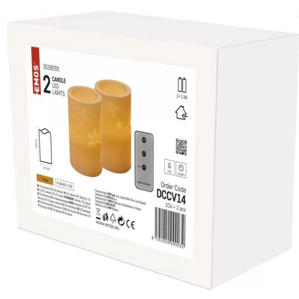 EMOS 2LED SET CAND FLICKER RC VNT DCCV14