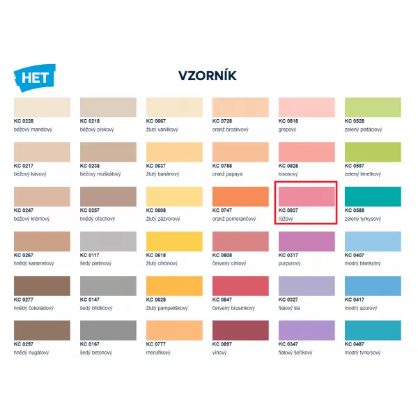 HET Klasik COLOR 0837 - růžový - 4kg
