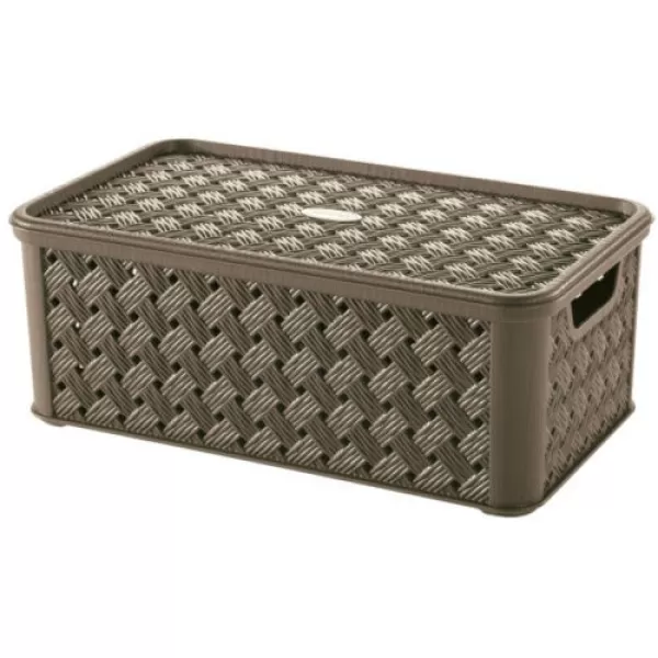Box s víkem Arianna 4l hnědá