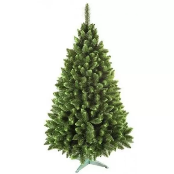 Stromek vánoční umělý JEDLE se ze.konci 160cm + stojan