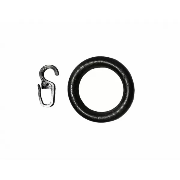 Dřevěné kroužky s háčky 28mm, wenge - 10ks
