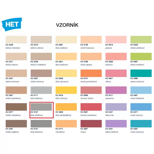 HET Klasik COLOR 0147 - šedý - 4kg