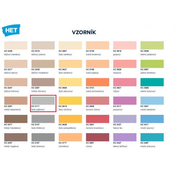 HET Klasik COLOR 0117 - šedý platinový - 4kg