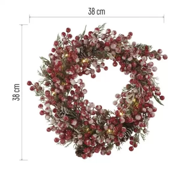 EMOS 20LED XMAS WREATH DECO 2AA WW