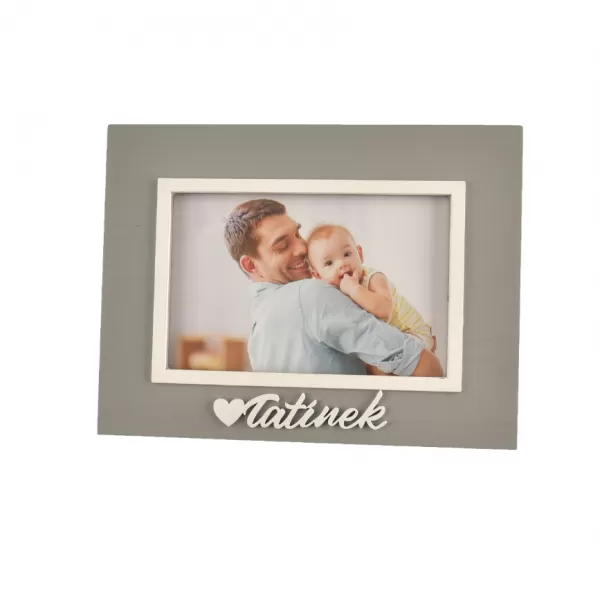 Fotorámeček dřevo Tatínek 21x16 cm