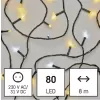 EMOS D4AN01 80LED XMAS CLS TIMER 8M WW/CW-osvětlení vánoční