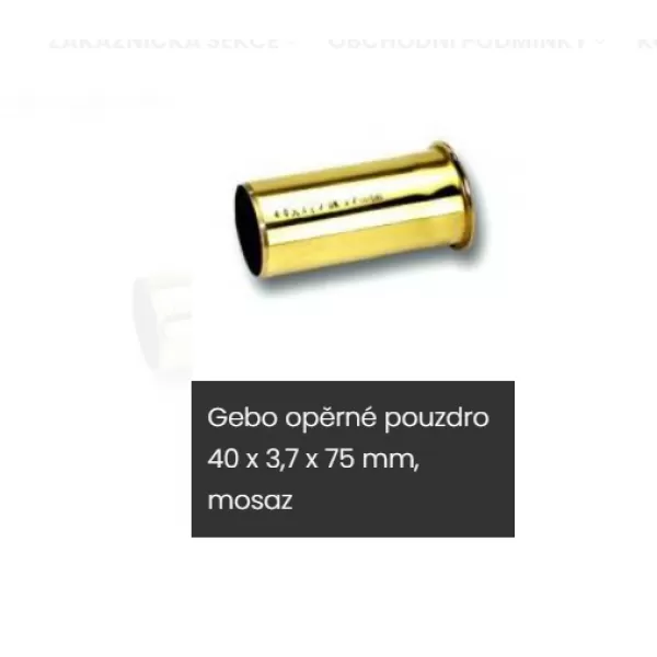 opěrné pouzdro mosaz.40 x 3,7 75mm