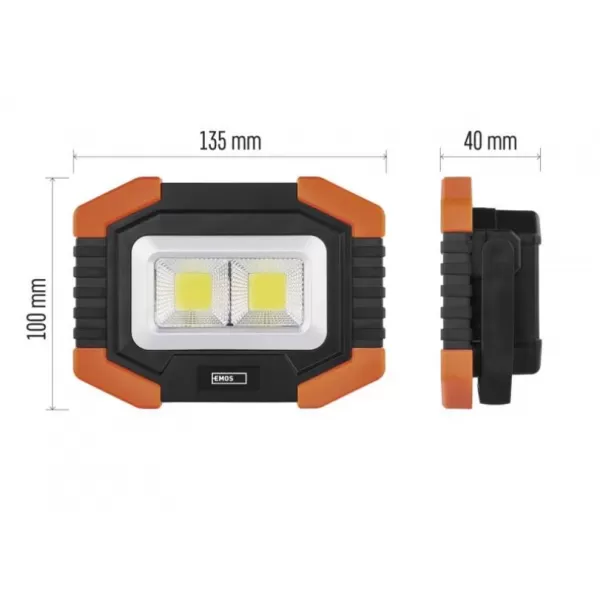 EMOS COB LED pracovní svítilna P4112, 350 lm, 3× AA