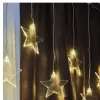 EMOS LED vánoční závěs – hvězdy, 45x84 cm, venkovní i vnitřní, teplá bílá (DCGW02)