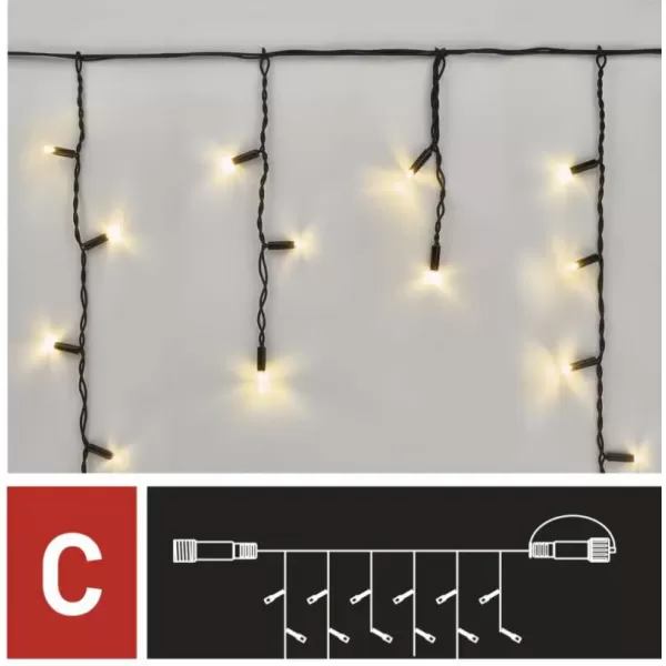 EMOS D2CW03 PROFI-CONN ICICLE 50LED 3M-BLACK-světýlka