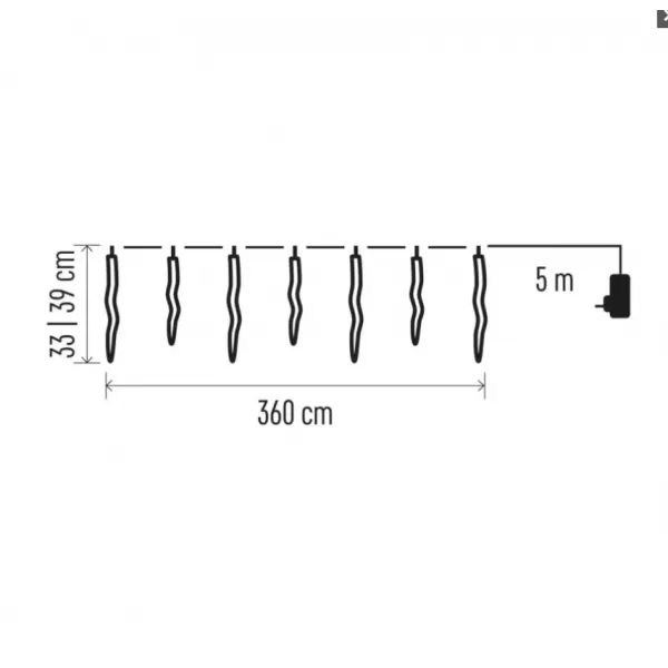 EMOS 12 ICICLE TUBES CW MF