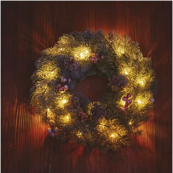 EMOS DCTW06 20LED XMAS WREATH DECO 2AA WW