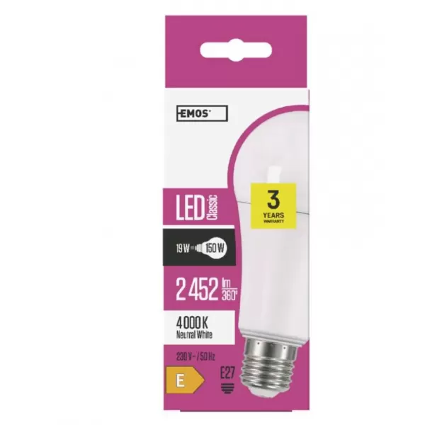 EMOS LED CLS A67 19W (150W) 2452lm E27 NW (ZQ5184)