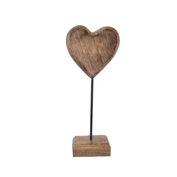Srdce mango podstavec 10x5x25 cm