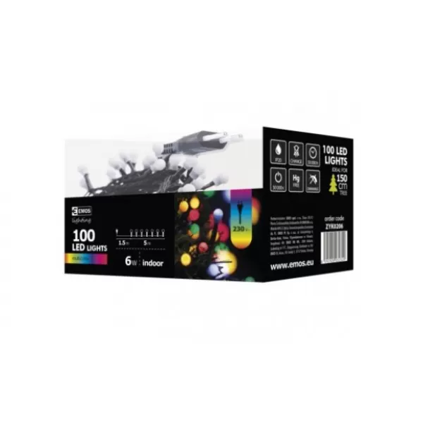 EMOS Řetěz vánoční 100LED XMAS CHERRY 5M IP20 MC /ZYK0206/