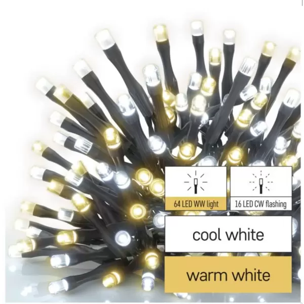 EMOS D4AN01 80LED XMAS CLS TIMER 8M WW/CW-osvětlení vánoční