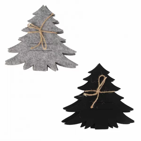 Obal na příbory plst stromeček 4ks 20x18cm 2ASS