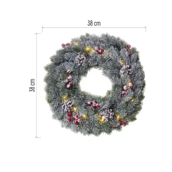 EMOS DCTW06 20LED XMAS WREATH DECO 2AA WW