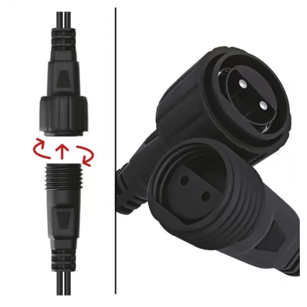 EMOS D2CW03 PROFI-CONN ICICLE 50LED 3M-BLACK-světýlka