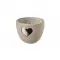 Květináč beton srdce šedý 14x14x11 cm