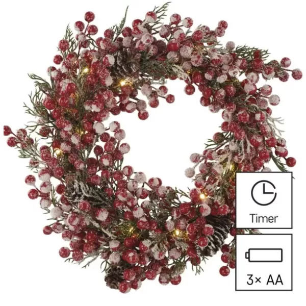 EMOS 20LED XMAS WREATH DECO 2AA WW