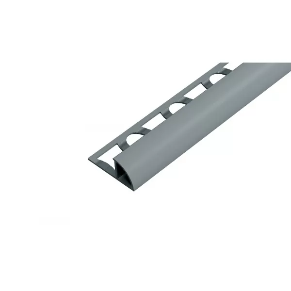 Lišta PVC ukončovací s přep. 9mm tm. šedá