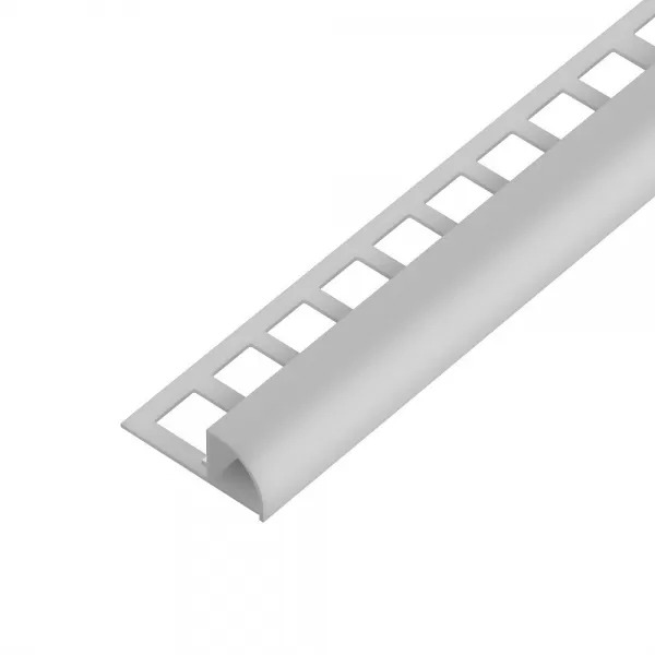 Lišta PVC ukončovací s přep. 9mm sv.šedá