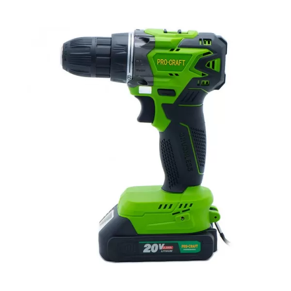 PROCRAFT Aku vrtací šroubovák + 1 baterie PA20BL 1B