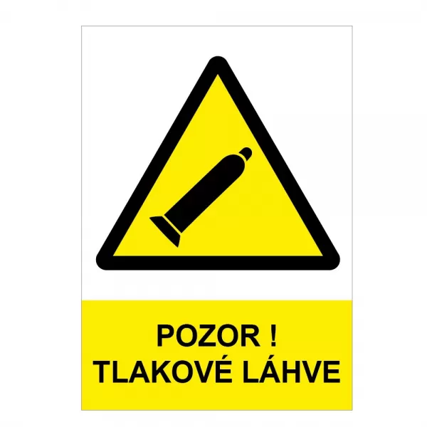 Tabulka bezpečnostní -Pozor! Tlakové lahve 12362